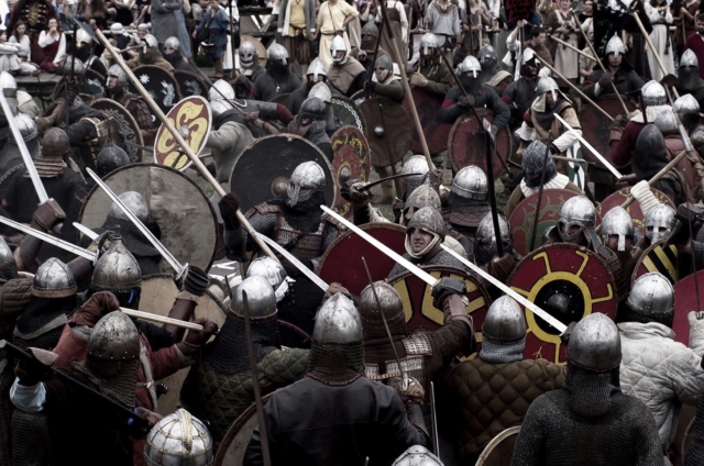 Woje podczas bitwy w Wolinie.