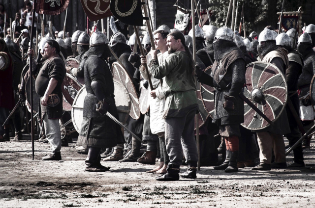 Woje przed bitwą w Wolinie.