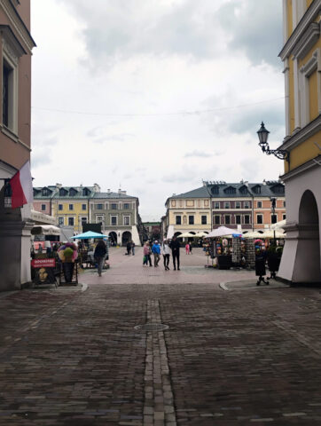 Widok na ulicę Grodzką w Zamościu